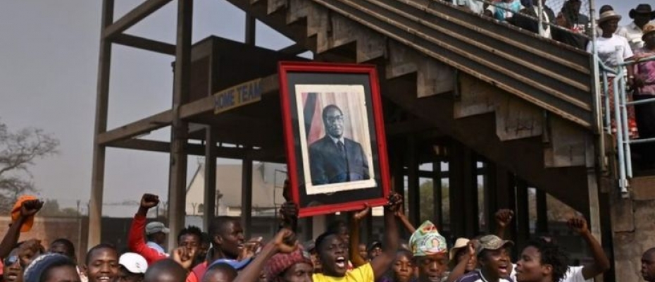 Thousands have been queuing to pay their last respects to Robert Mugabe at Harare's stadium . Courtesy photo