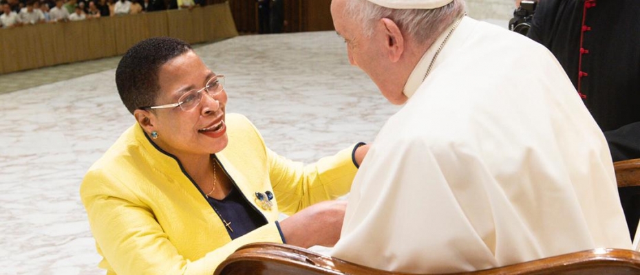 Speaker Among meets Pope Francis