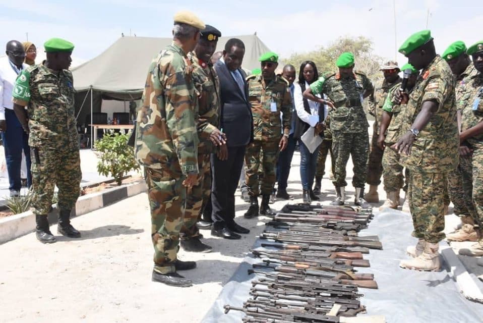 AMISOM Hands Over Recovered Weapons