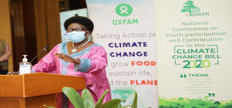 Kadaga urges youth to take lead roles in climate change initiatives