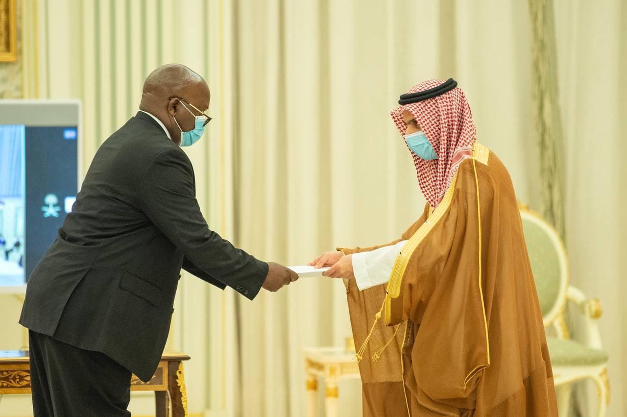 Ambassador Isaac Biruma Presents Credentials to Saudi Arabia Leader