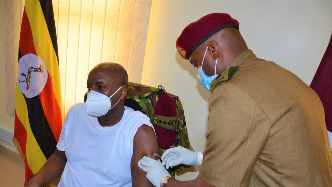 Gen Kainerugaba Receives His Second Covid-19 Jab