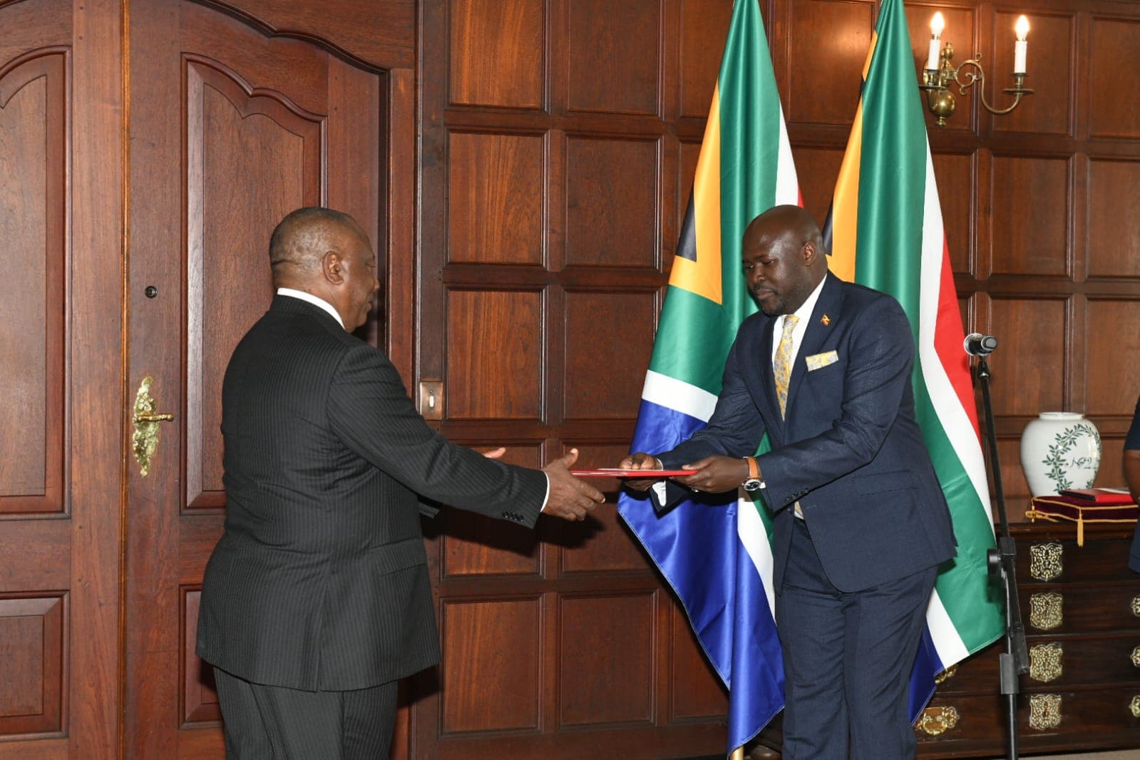 Uganda's New Envoy to South Africa Presents Credentials to Ramaphosa