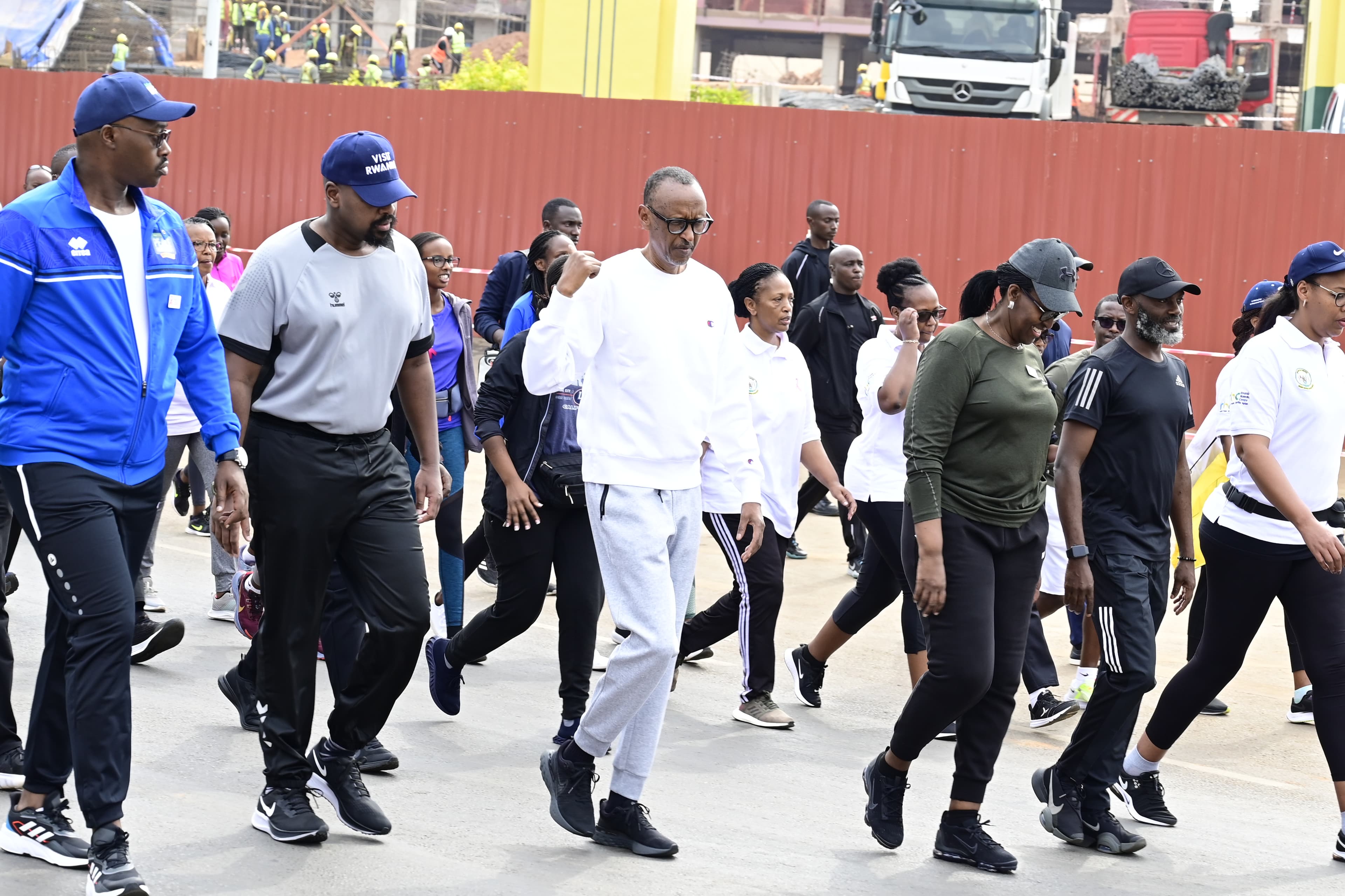 Gen Kainerugaba Participates in Kigali’s Car Free Day with Kagame