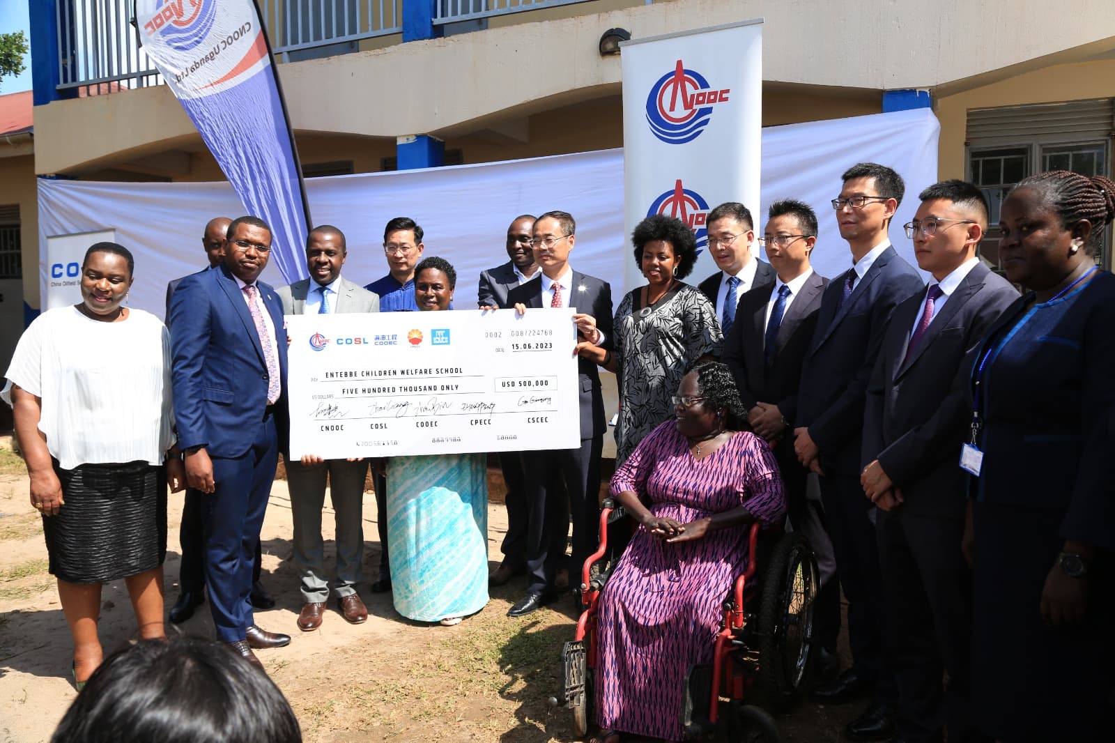 CNOOC, Kingfisher Contractors Donate to Entebbe Children Welfare School