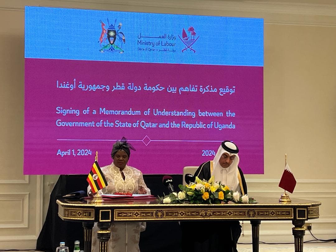 Uganda, Qatar Sign Agreement to Streamline Labour Externalisation