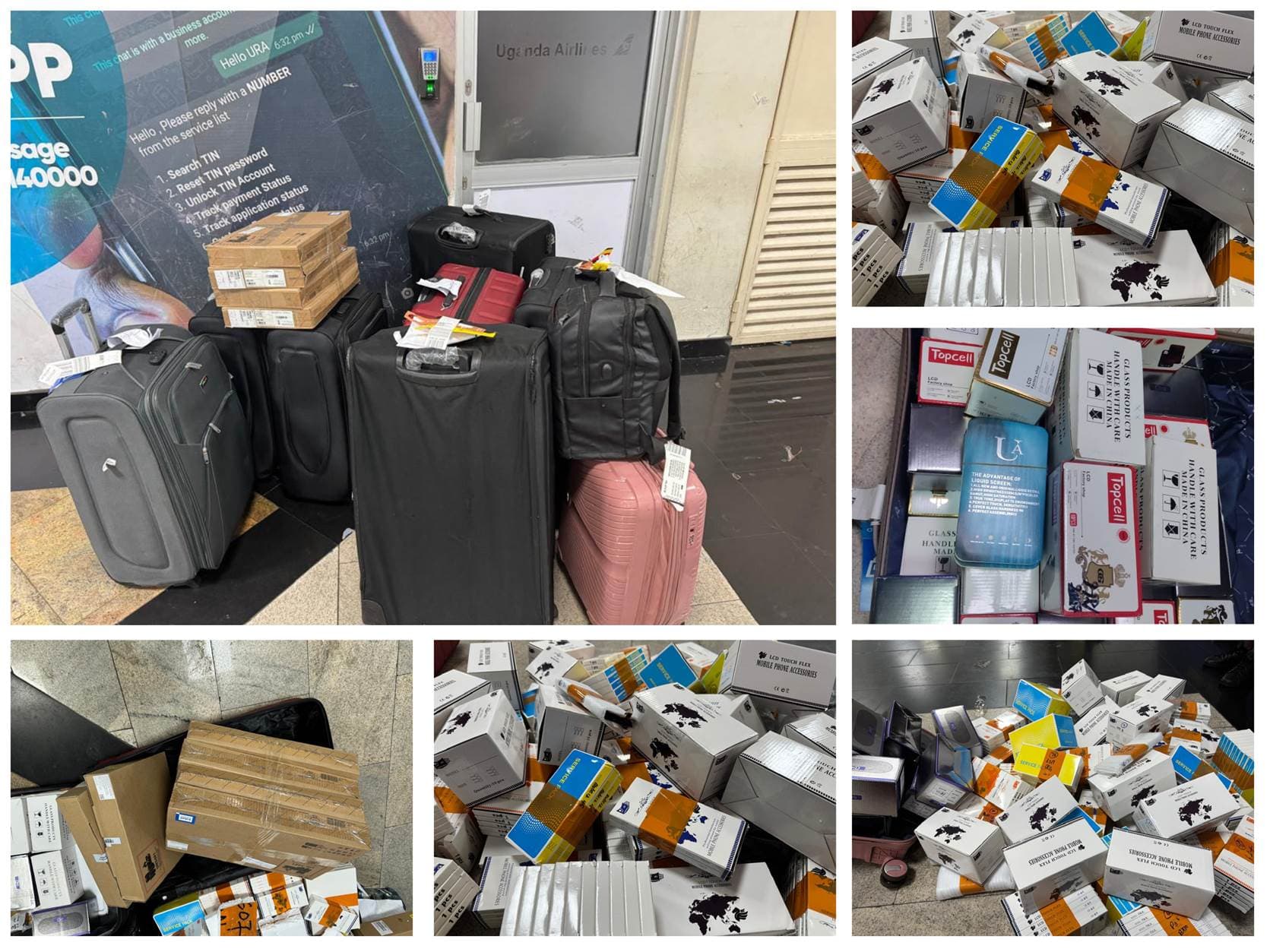 URA Seizes Over 22,000 Smuggled Phone Screens