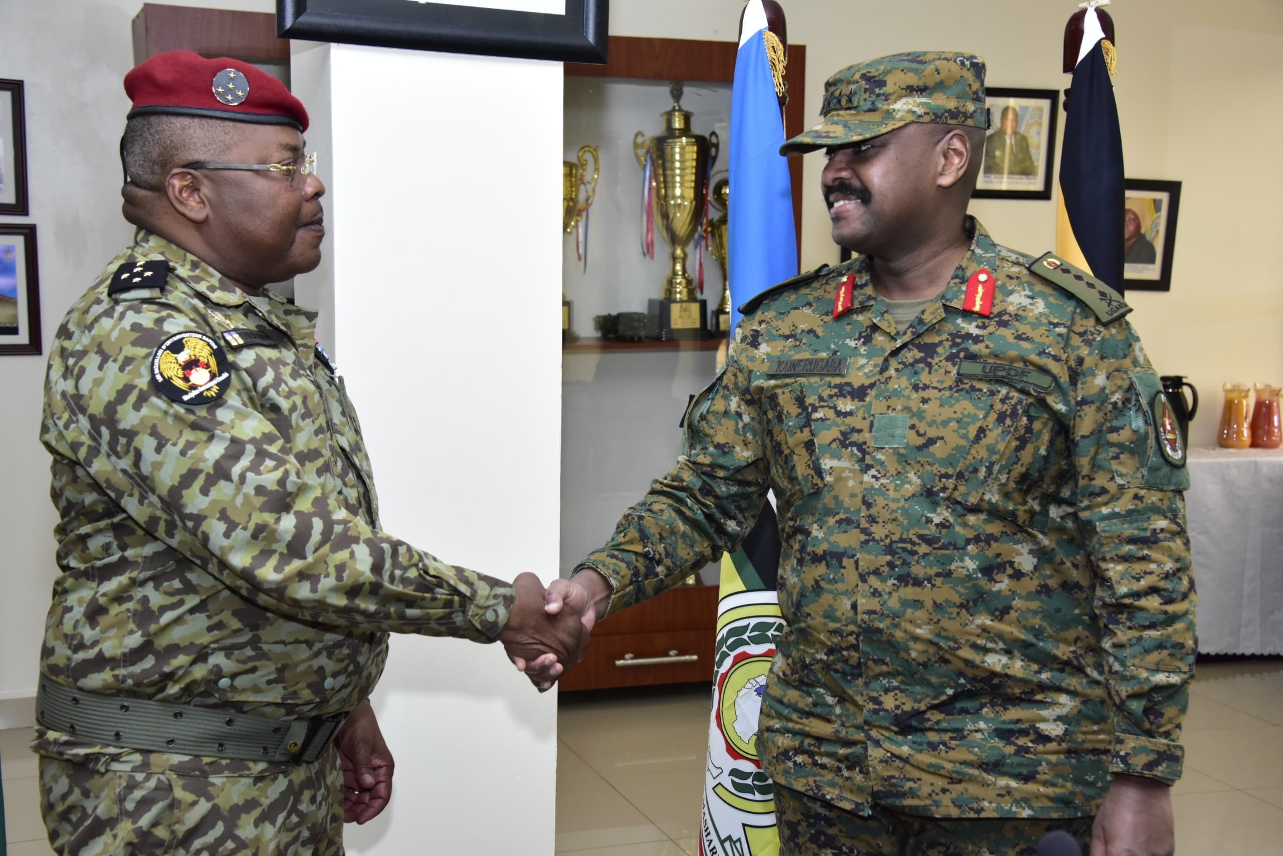 Central African Republic Military Chief Meets Gen Kainerugaba, Hails UPDF Partnership 