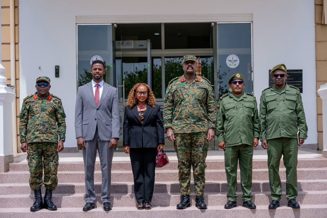 Ambassador Yimenu Briefs Gen Kainerugaba on Security Situation in Northern Ethiopia