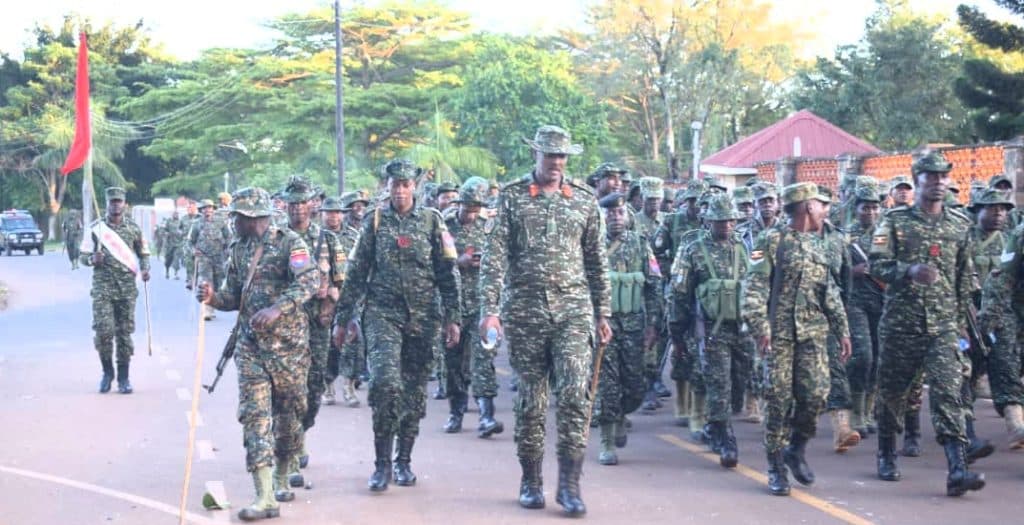 UPDF Artillery Division Conducts 20KM Route March To Boost Combat Readiness