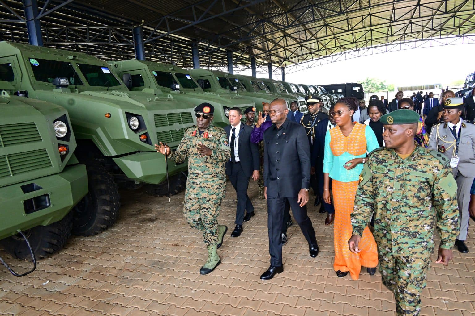 Gabon’s President Nguema and First Lady Visit Uganda's Textile and Defence Industries