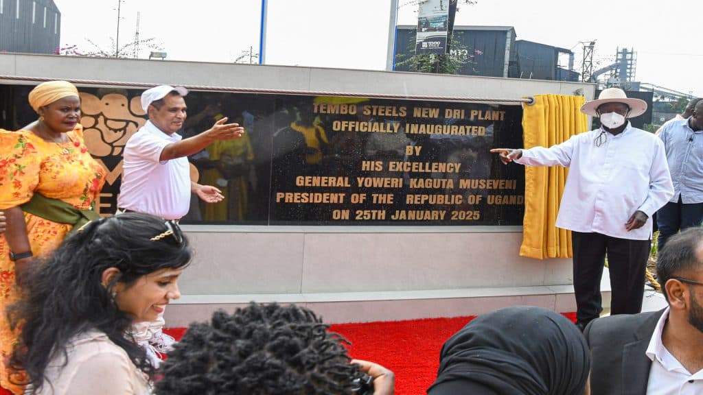 Museveni Opens Tembo Steels Factory in Iganga, Pledges Tax Cuts for Investors