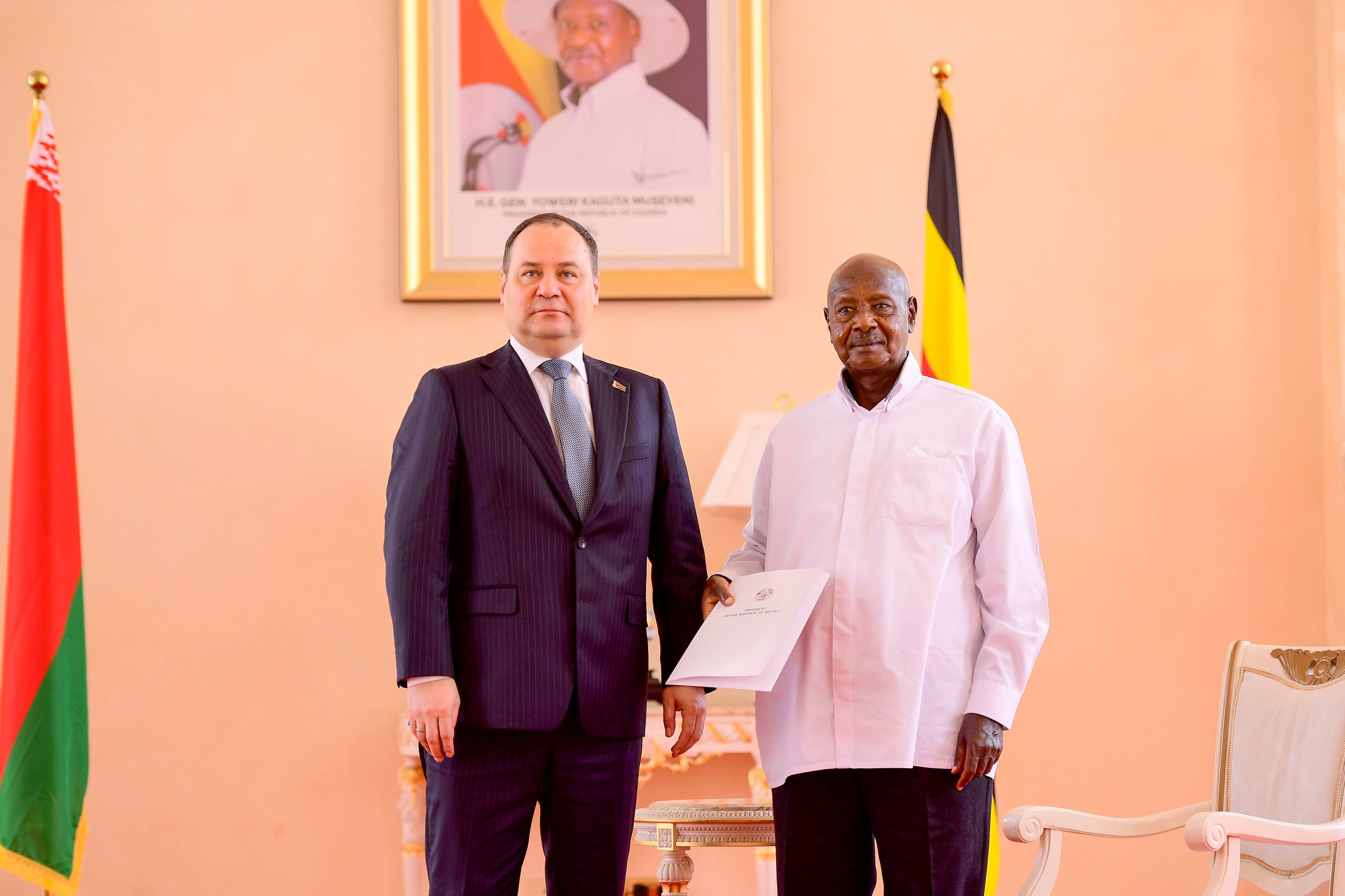 Uganda, Belarus Sign Cooperation Agreements as Museveni Hosts Prime Minister Golovchenko