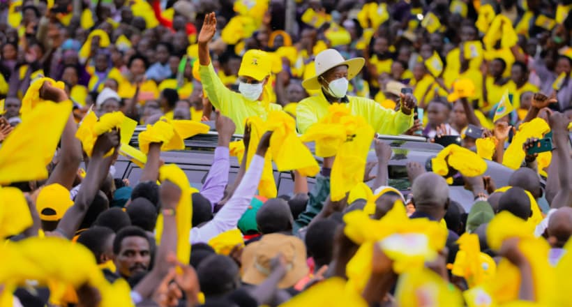 Museveni, Maama Janet Draw Massive Crowd as NRM Unveils Manifesto in Ntungamo