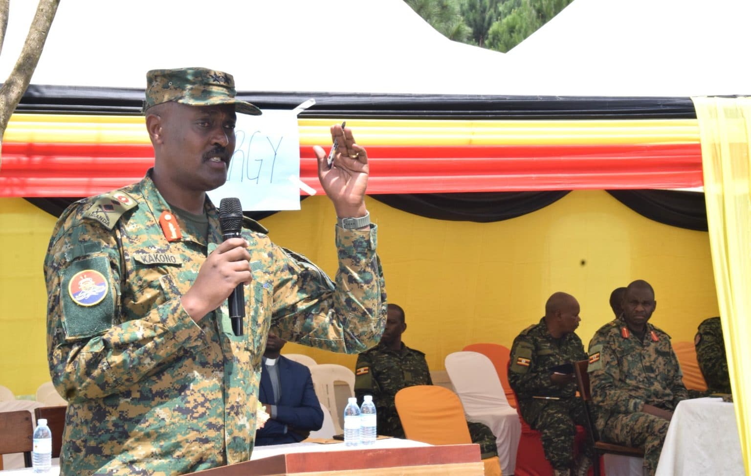 Artillery Division Commander, Major General Daniel Kakono, who chairs Masindi Army Secondary School’s Board of Governors.