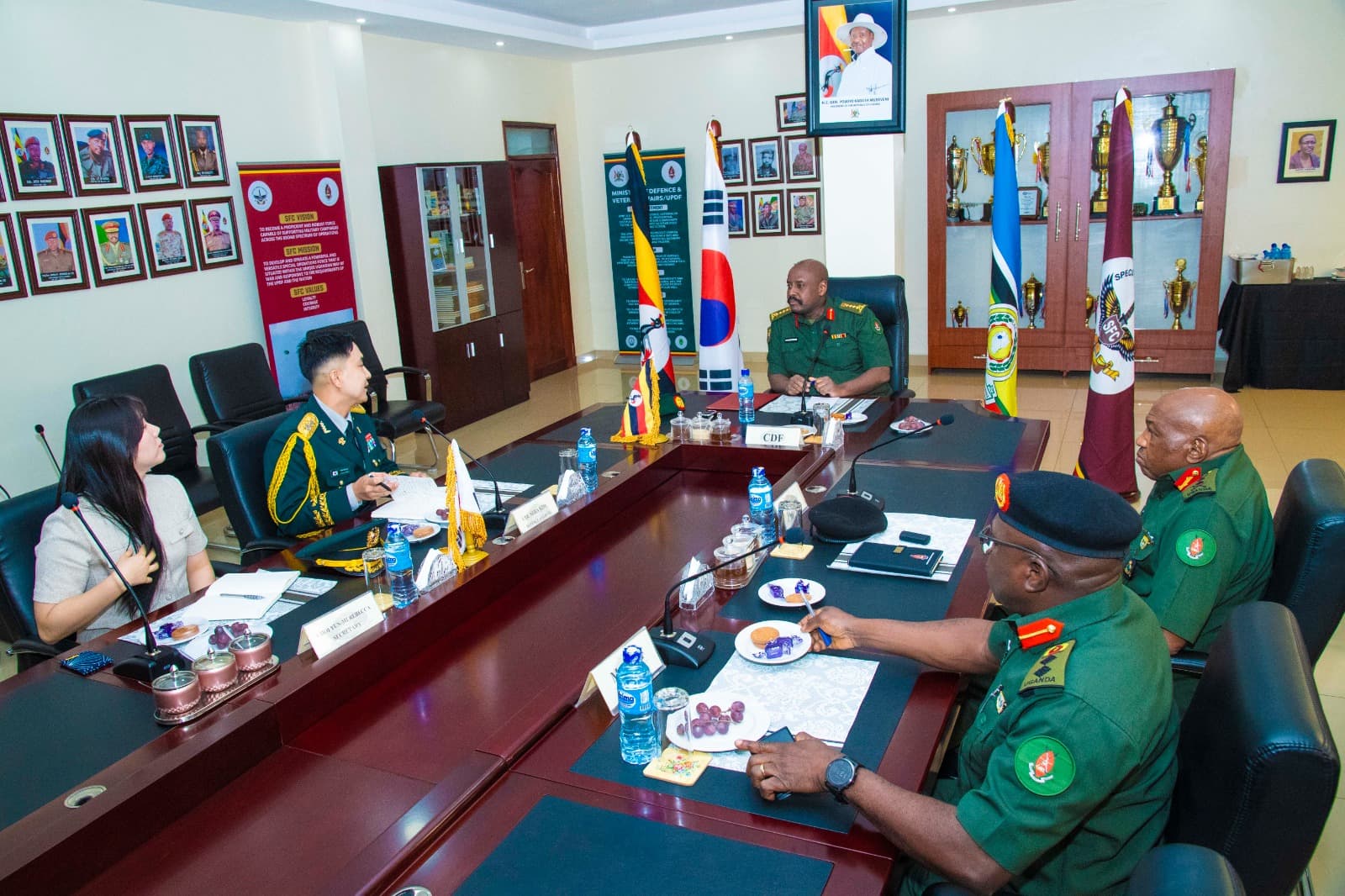 Gen Kainerugaba, South Korea Defence Attaché Discuss Military Cooperation