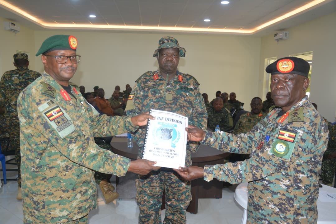 Maj Gen Sserunkuma Assumes Command of 4 Infantry Division as Lt Gen Okiding Urges Mentorship