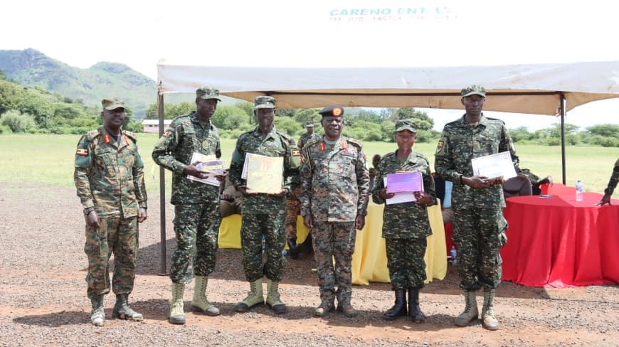 Some of the Non-Commissioned Officers (NCOs) that were passed out by UPDF in Moroto.