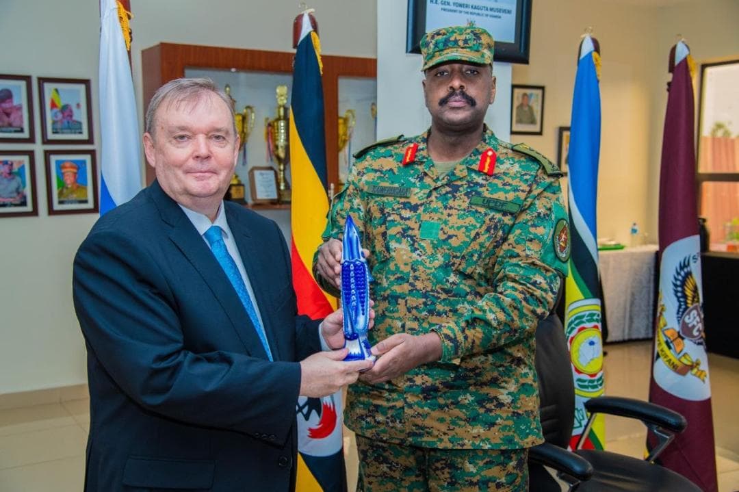 Gen Kainerugaba Commends Outgoing Russian Ambassador for Strengthening Strategic Military Ties