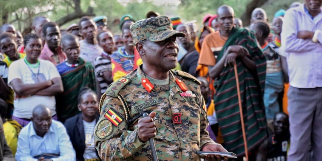 The Commander of the 3 Infantry Division, Major General Wilberforce Sserunkuma