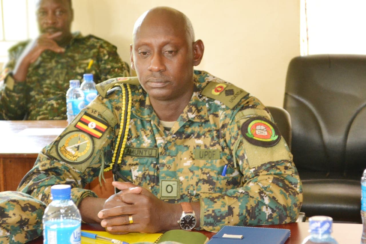 The incoming Operations and Training Officer, Lieutenant Colonel Kamuntu.