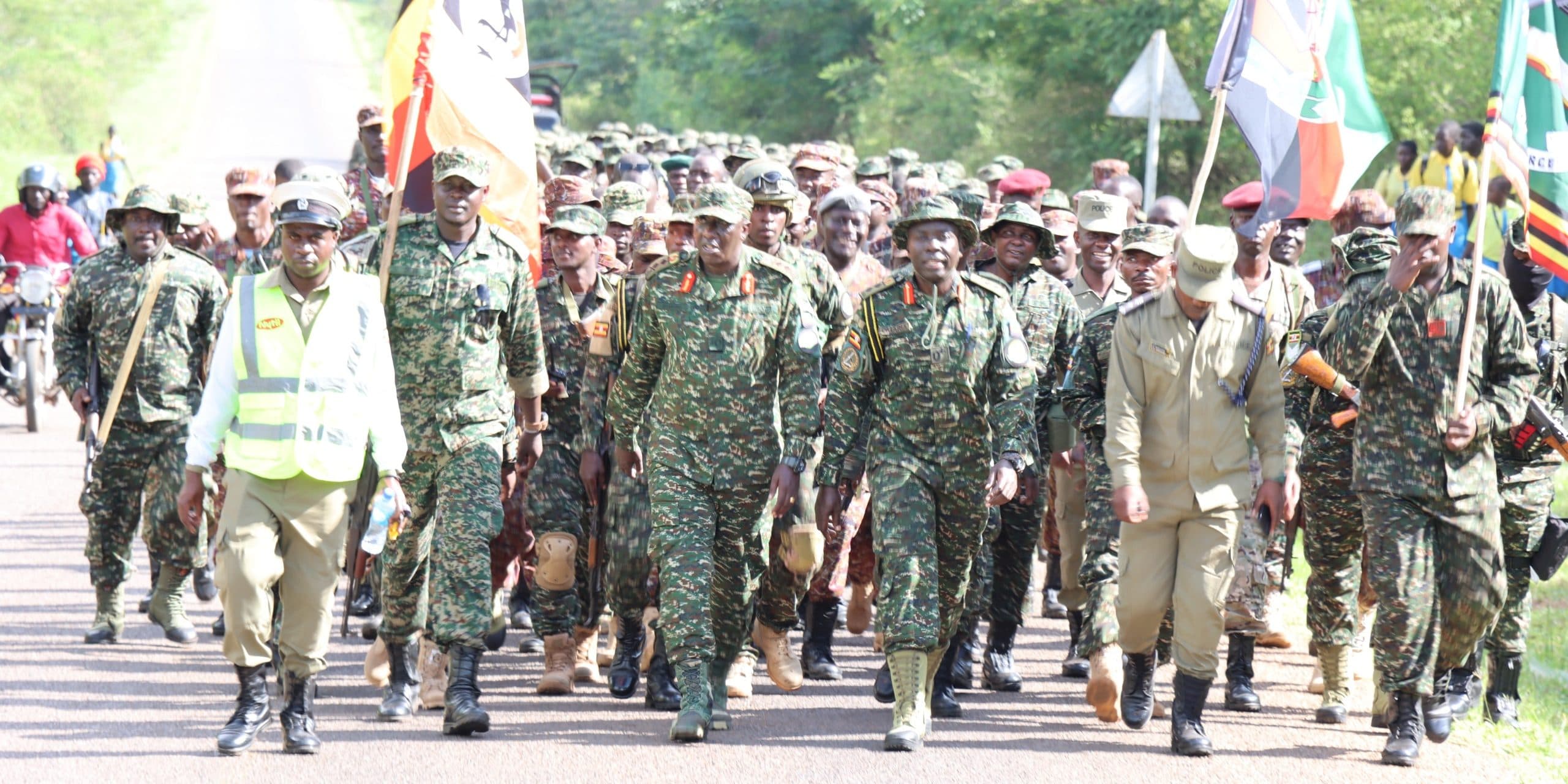 Motorized Infantry Division Conducts 30km Route March in Nakasongola