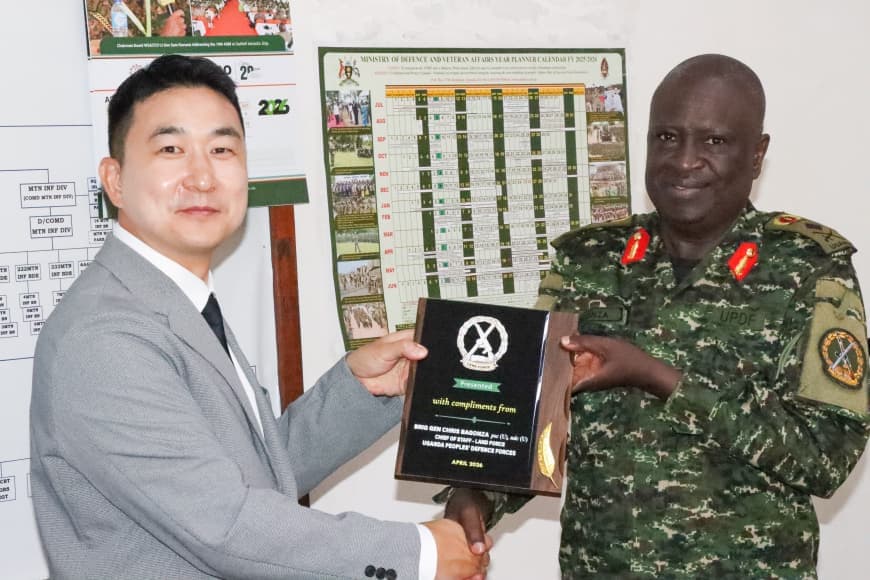 The UPDF Land Force has hosted South Korea’s Defence Attaché in Bombo.