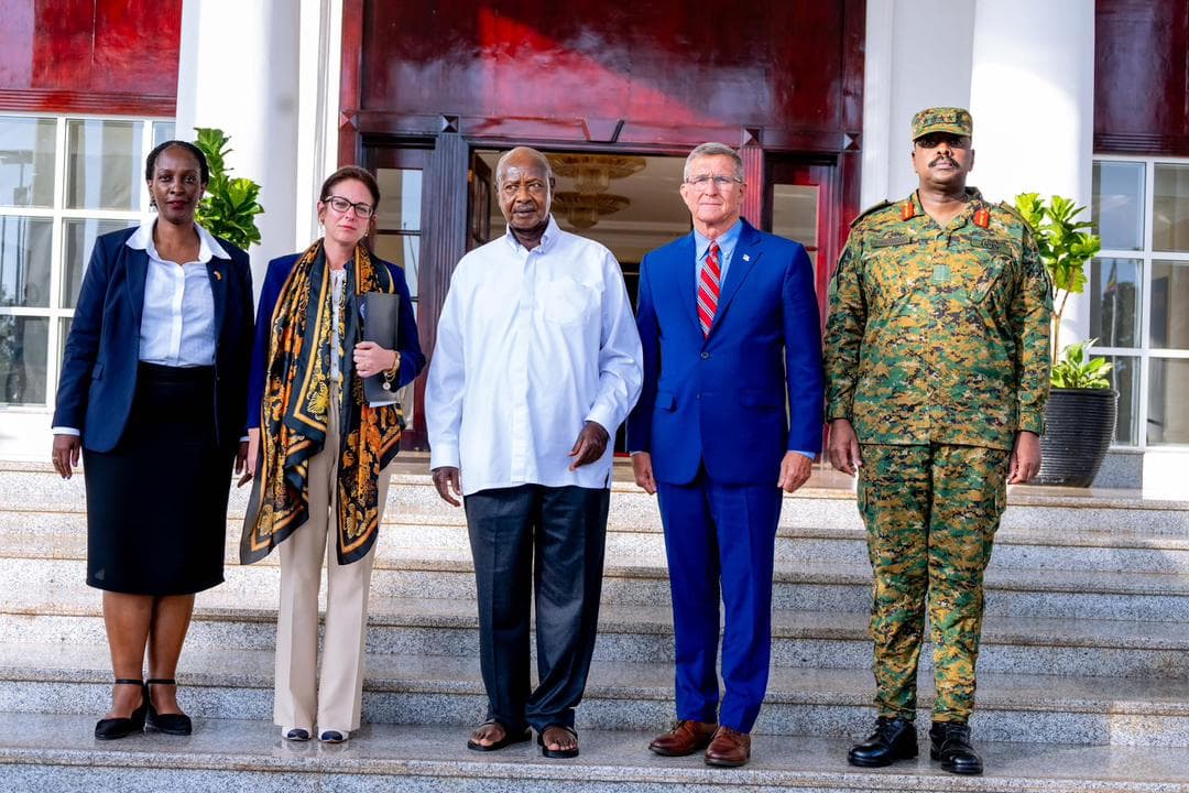 Visiting U.S Military General Michael Flynn Meets President Museveni