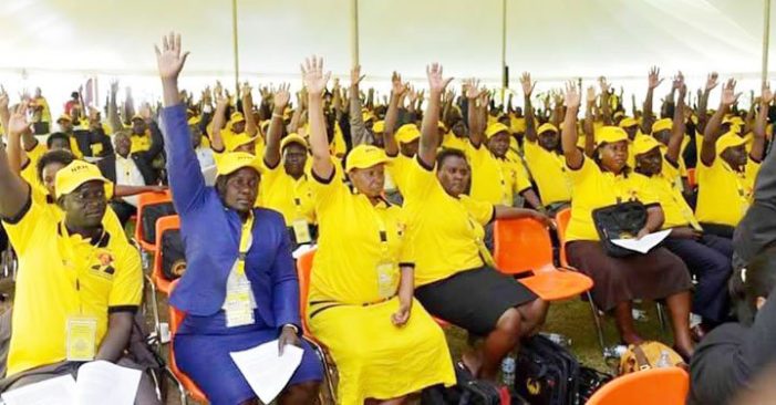 NRM MPs during a recent caucus meeting