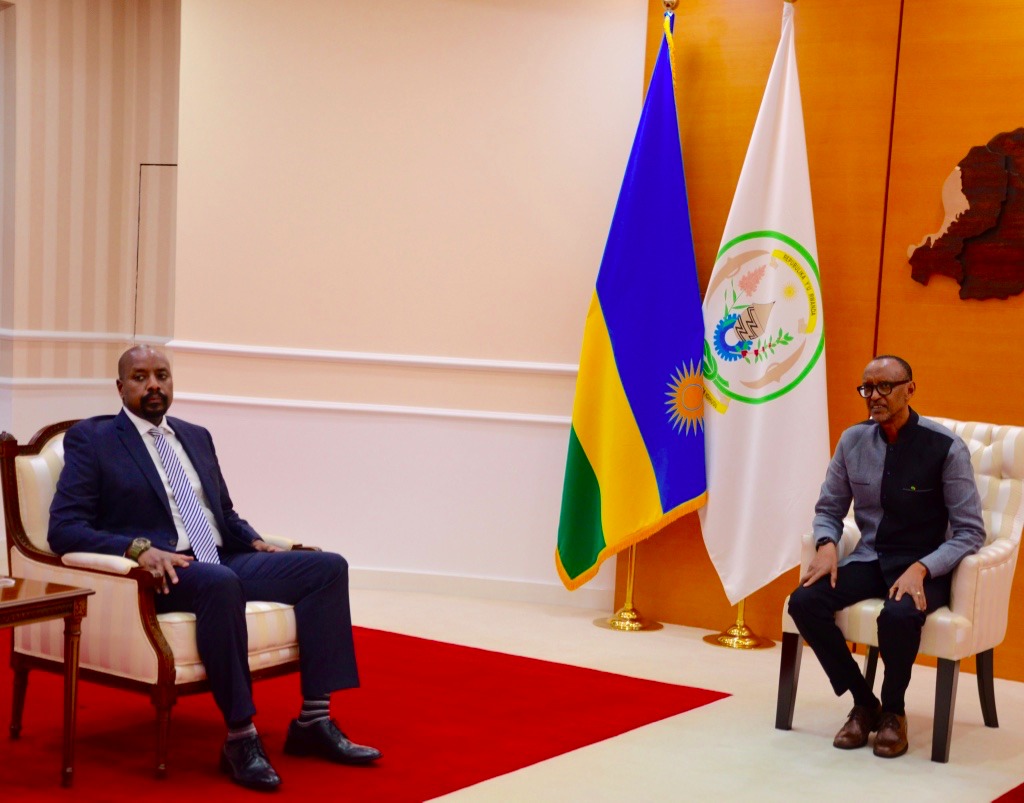 Kainerugaba with Kagame