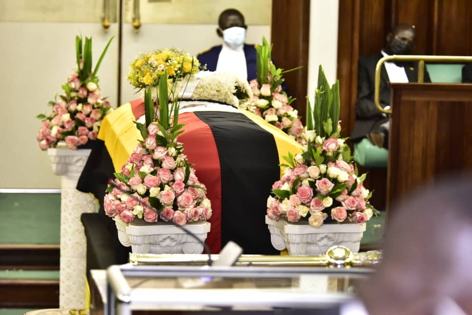 Oulanyah's body lying in parliament