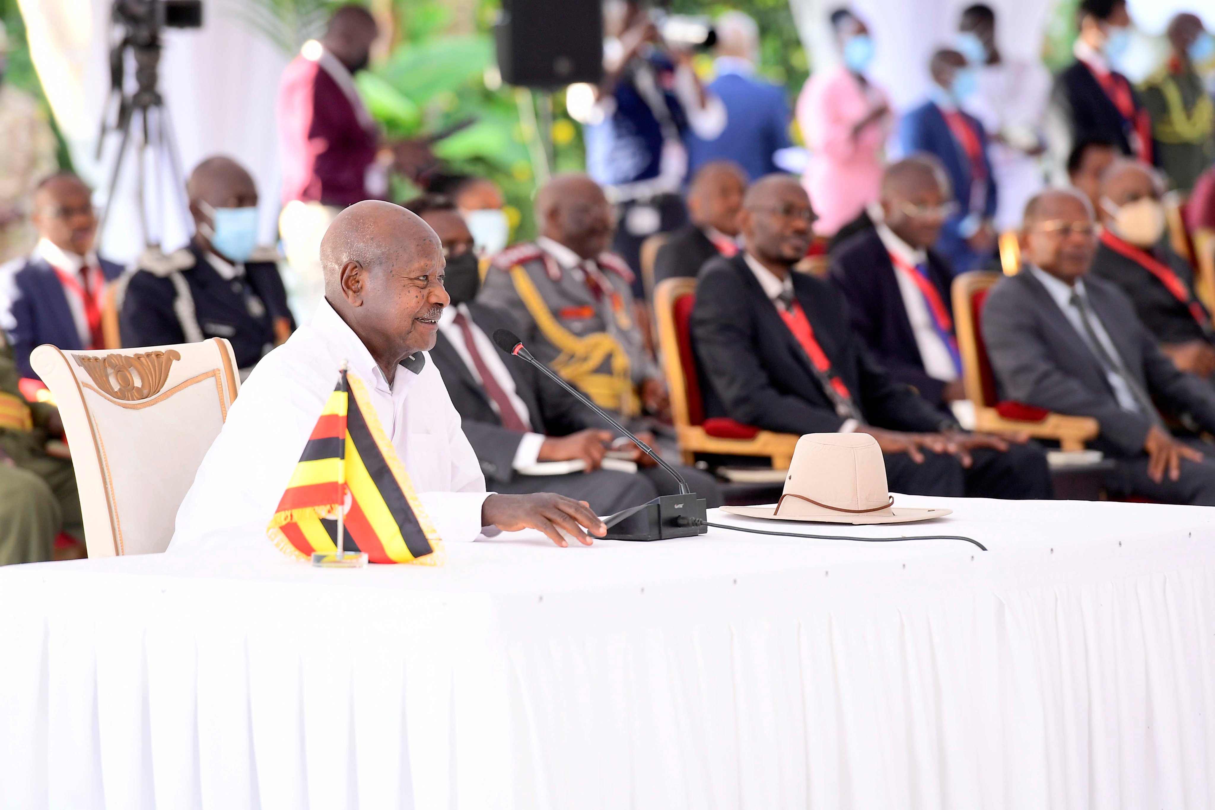 President Museveni during the meeting 