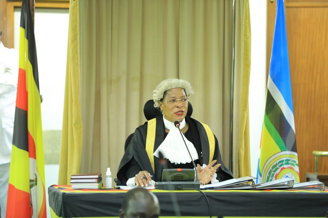 Speaker Anita Among chairing Wednesday plenary sitting