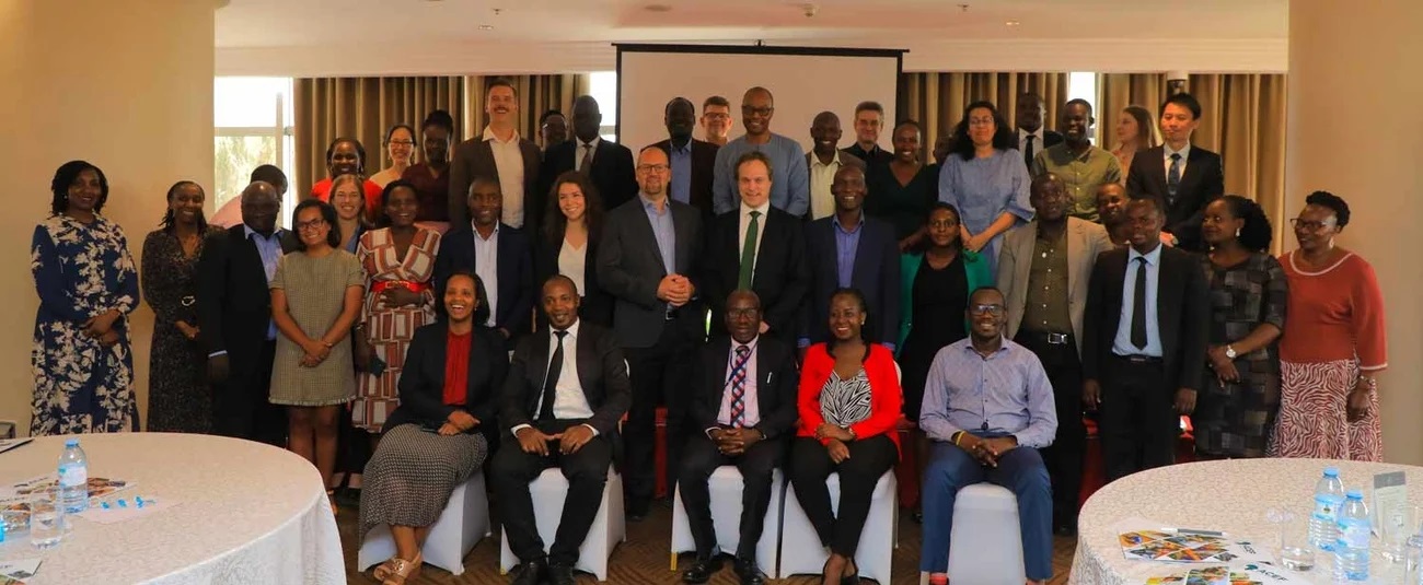 Representatives of the African Development Bank, the Ugandan government and other stakeholders at the launch in Kampala of Uganda’s circular economy roadmap process