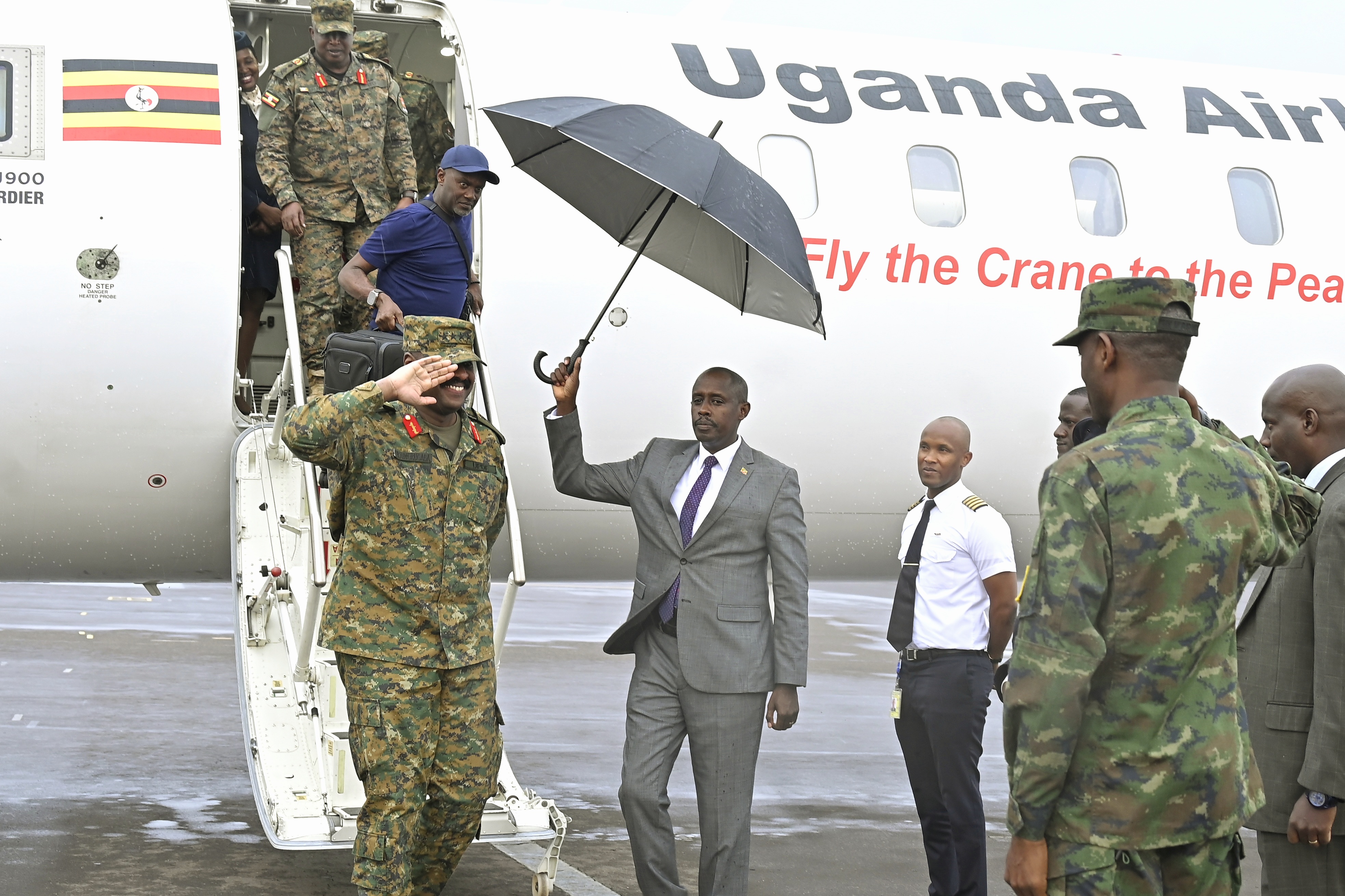 Gen Kainerugaba Arrives in Kigali Ahead of Kagame's Swearing in Ceremony