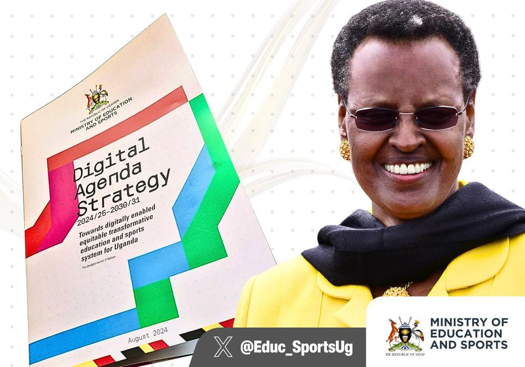 Education Minister Janet Museveni during the launch of the Education Digital Strategy,