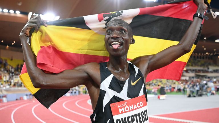 Joshua Cheptegei won the men's 10,000m race and set a new Olympic record in Paris