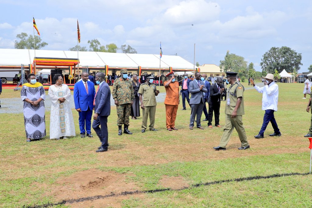 President Yoweri Museveni arriving at the International Youth Day Celebrations held at Soroti Core Primary Teachers’ College in Soroti District. 