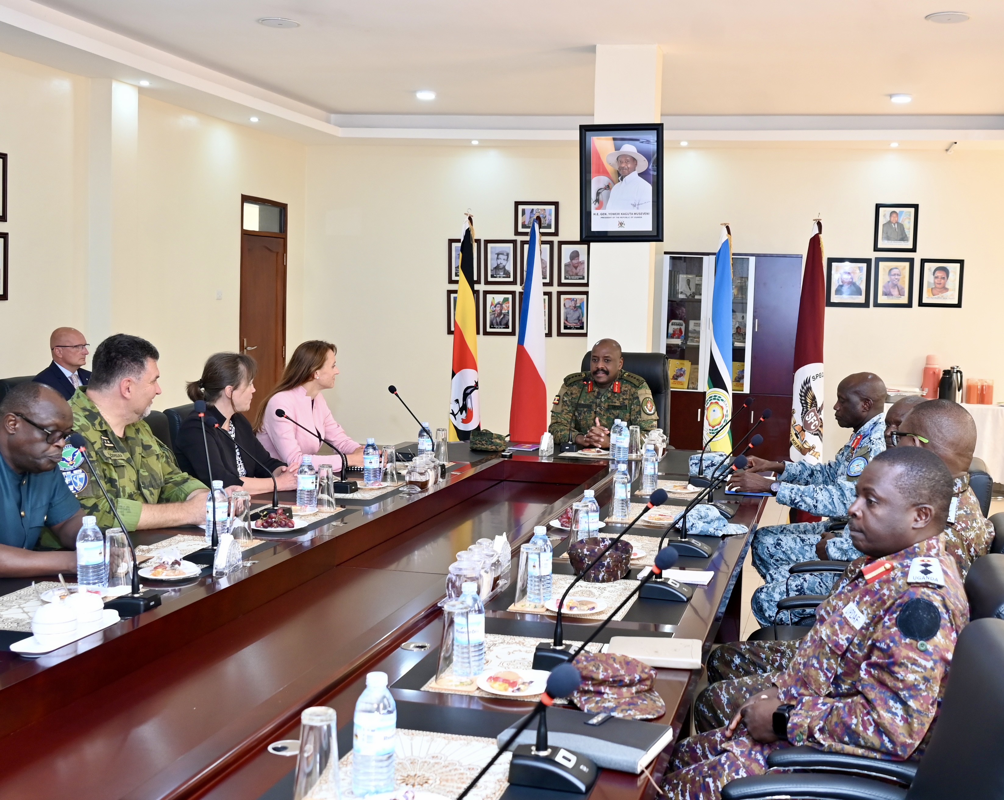 The meeting focused on security and bilateral relations between Uganda and the Czech Republic, with both parties acknowledging the growing ties between the two nations.