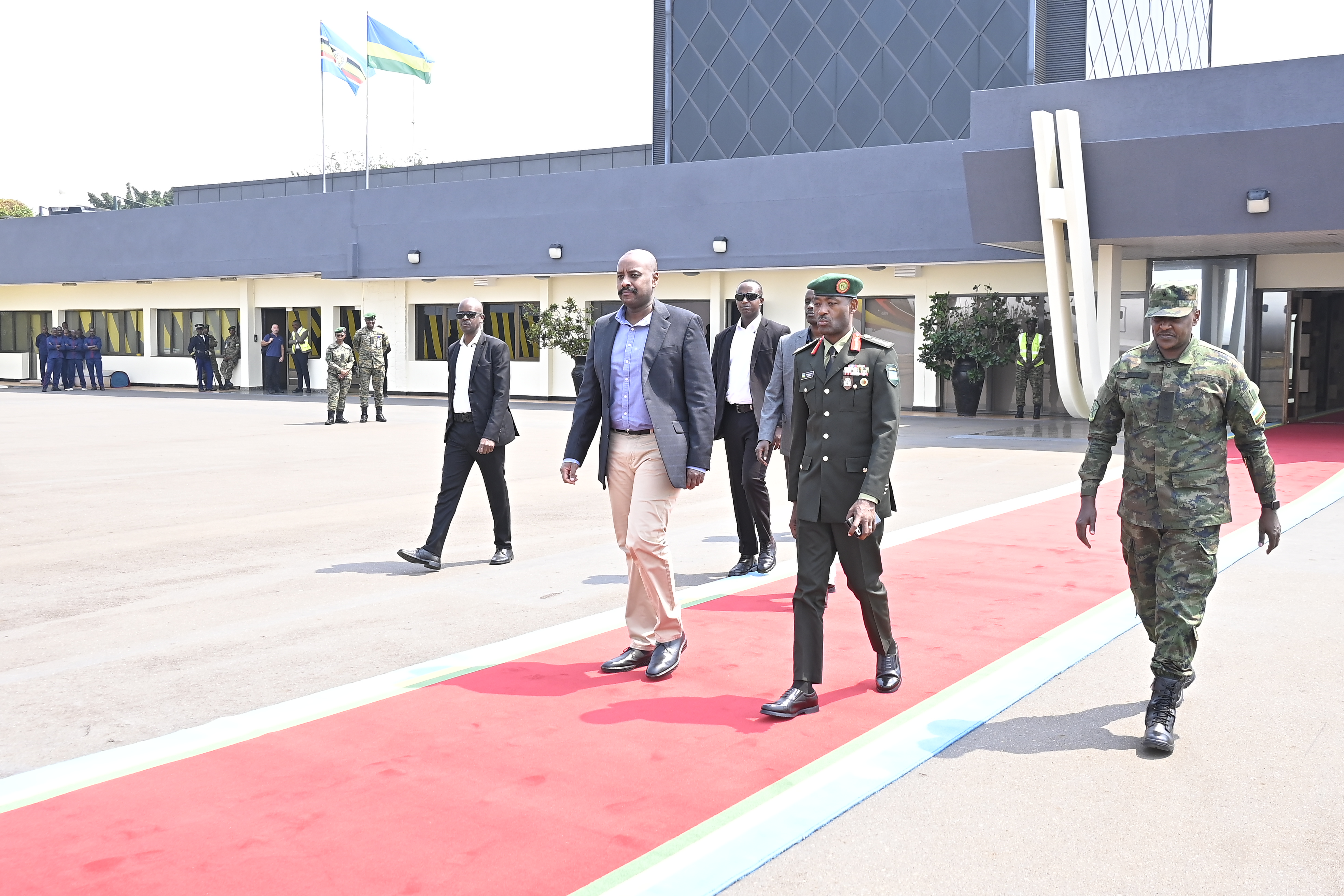 Gen Kainerugaba Returns from Kigali After Meeting President Kagame