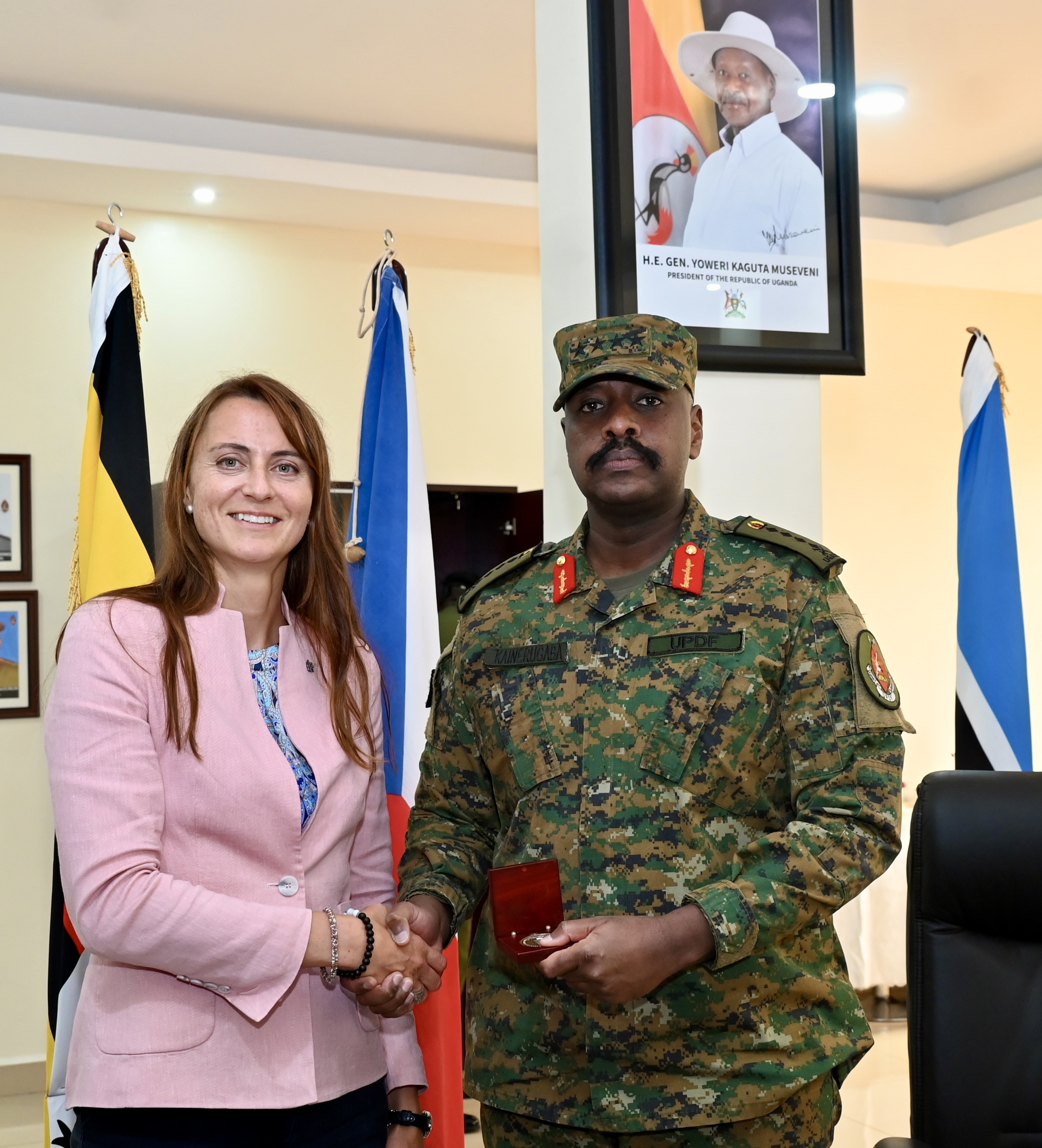 The meeting focused on security and bilateral relations between Uganda and the Czech Republic, with both parties acknowledging the growing ties between the two nations.