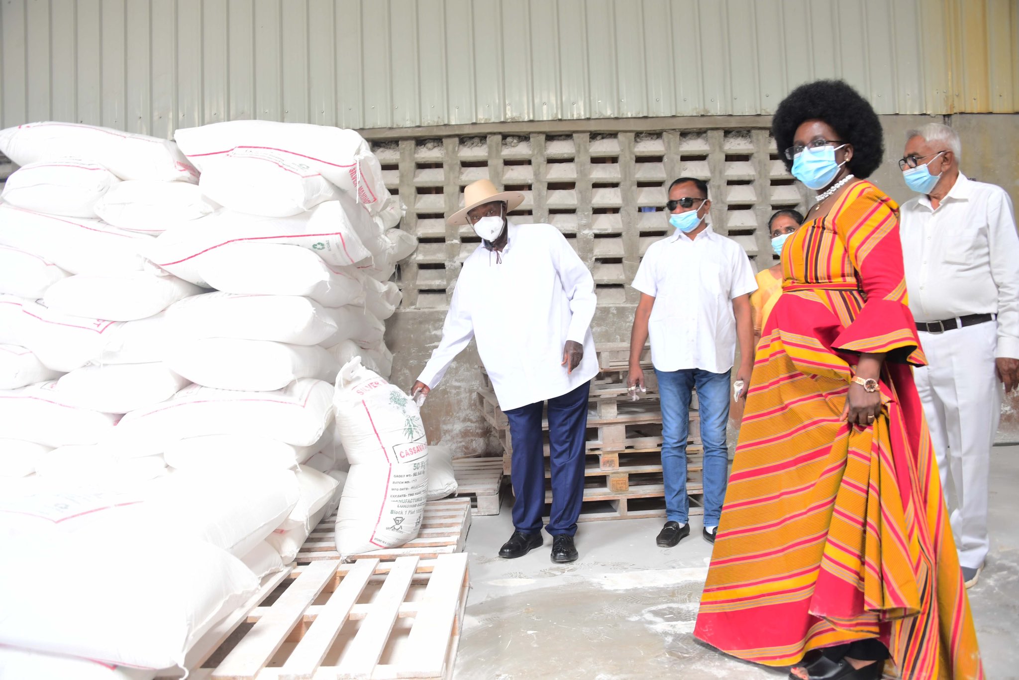 President Museveni inaugurated a new cassava starch factory in Butebo District