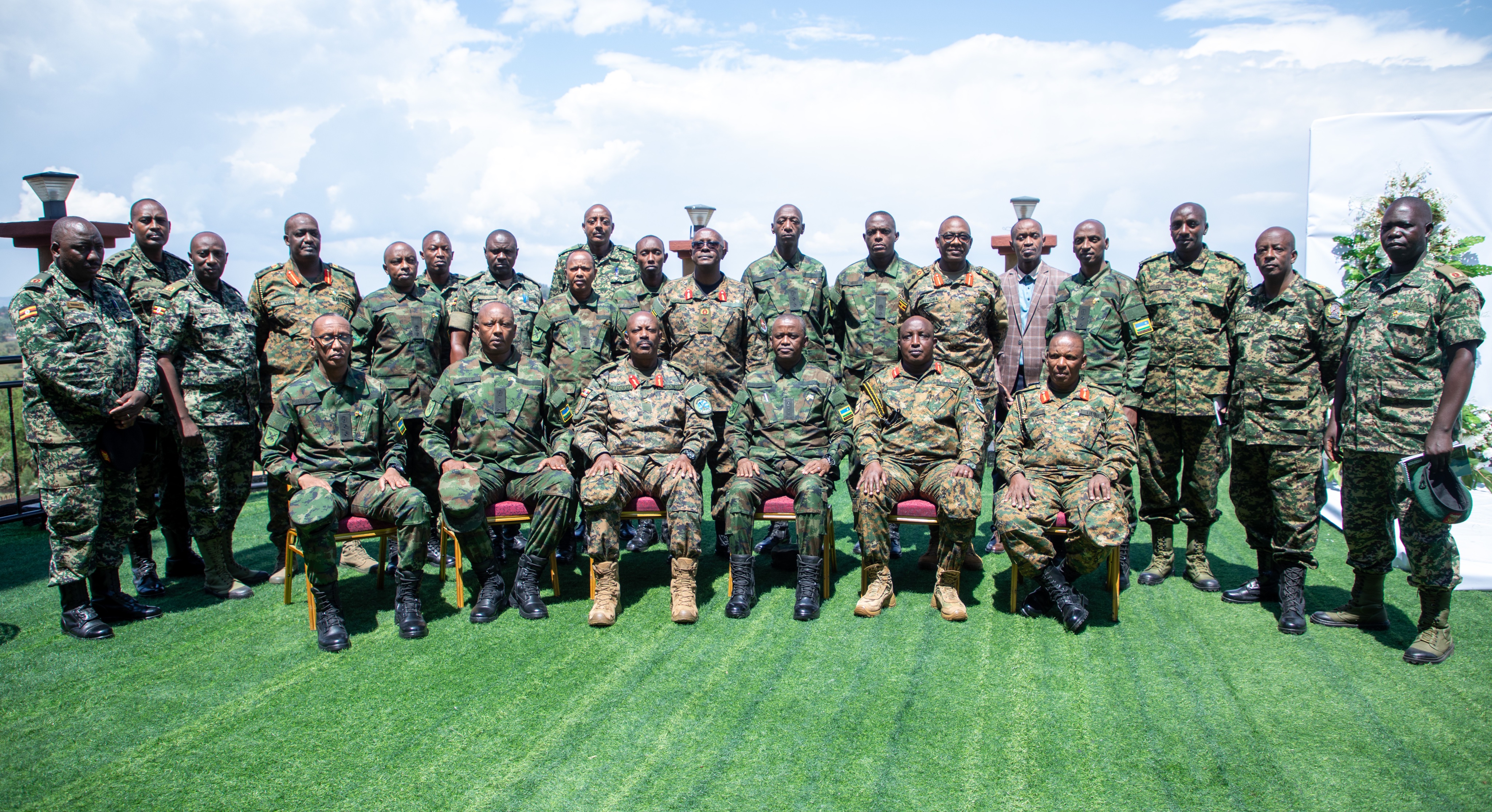 The RDF delegation was led by Maj Gen Vincent Nyakarundi, Army Chief of Staff who was welcomed by Maj Gen James Birungi, the Chief of Defence Intelligence and Security of the UPDF