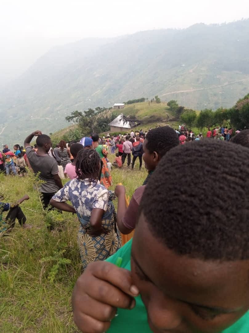 Onlookers after the crash