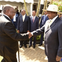 President Yoweri Museveni and Cyril Ramaphosa