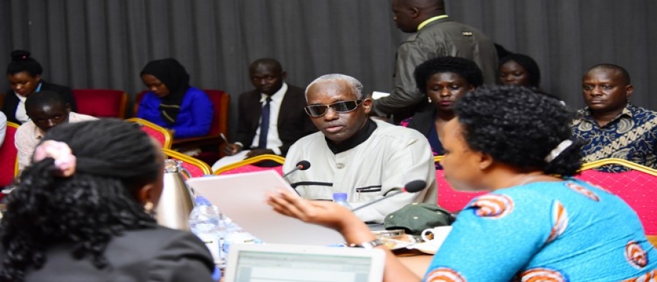Minister for Security, Gen. Elly Tumwine (centre) appearing before the House Committee on Human Rights on Wednesday 4 September 2019
