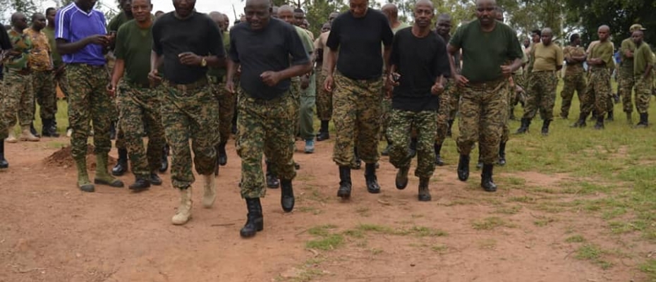 Officers undergoing fitness test drills. Courtesy photo