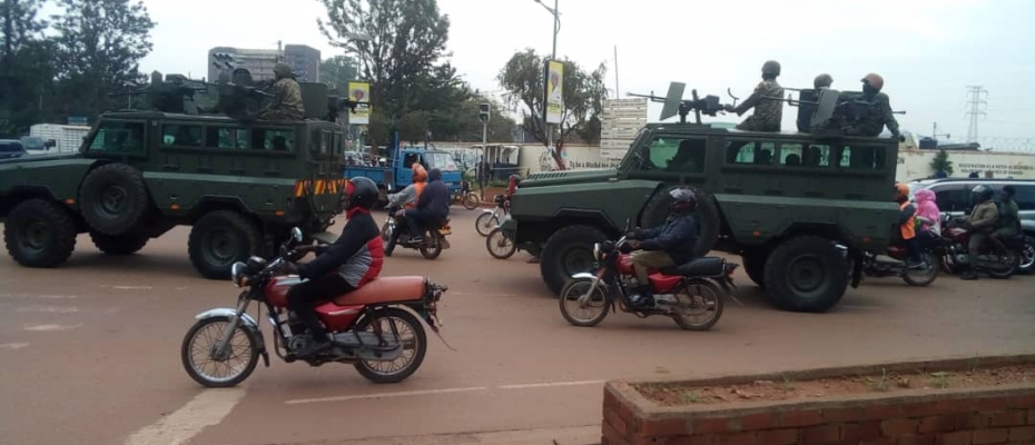 Heavy Security Deployment as Bobi Wine Meets EC Boss Byabakama 