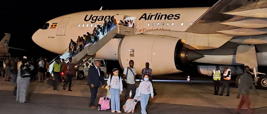 Ugandans evacuated from Sudan