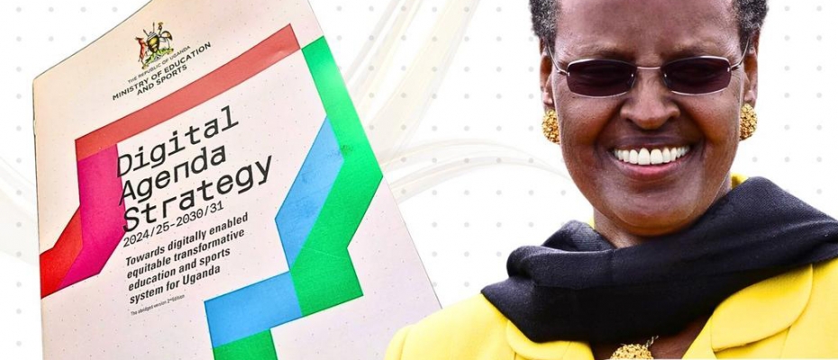 Education Minister Janet Museveni during the launch of the Education Digital Strategy,